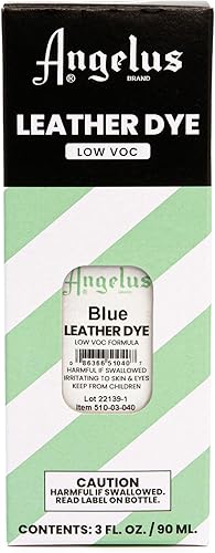 Miniatura 2 de Angelus Tinte para cuero, tinte flexible para cuero, para zapatos, botas, bolsos, manualidades, muebles y más, 3 onzas (azul)