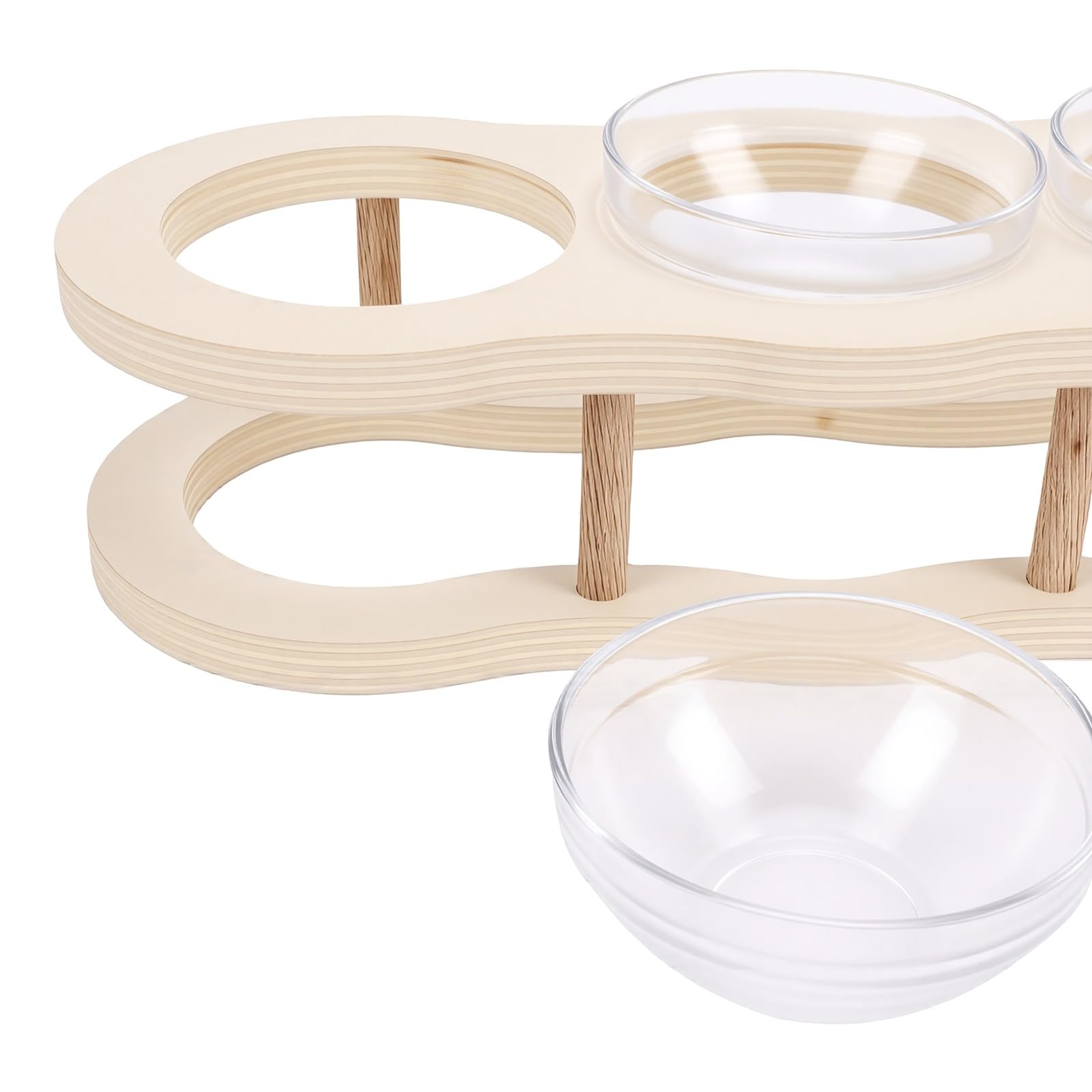 Gamelle Surélevée pour Chat, Gamelle Surélevée pour Chien avec Support en Bois Composite, Compatible avec Plusieurs Animaux, Idéal pour Les Chats, Les Petits Chiens