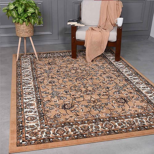 VIMODA Teppich Klassisch Orient Blumenmuster dicht gewebt Wohnzimmer Schlafzimmer Läufer, Maße:240x340 cm