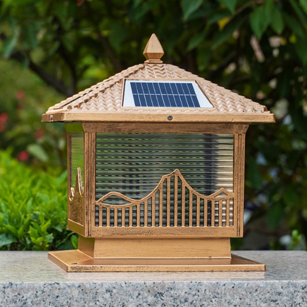 Zewnętrzny wodoodporny Retro Solar Latarnia Ze Światłem LED Dla