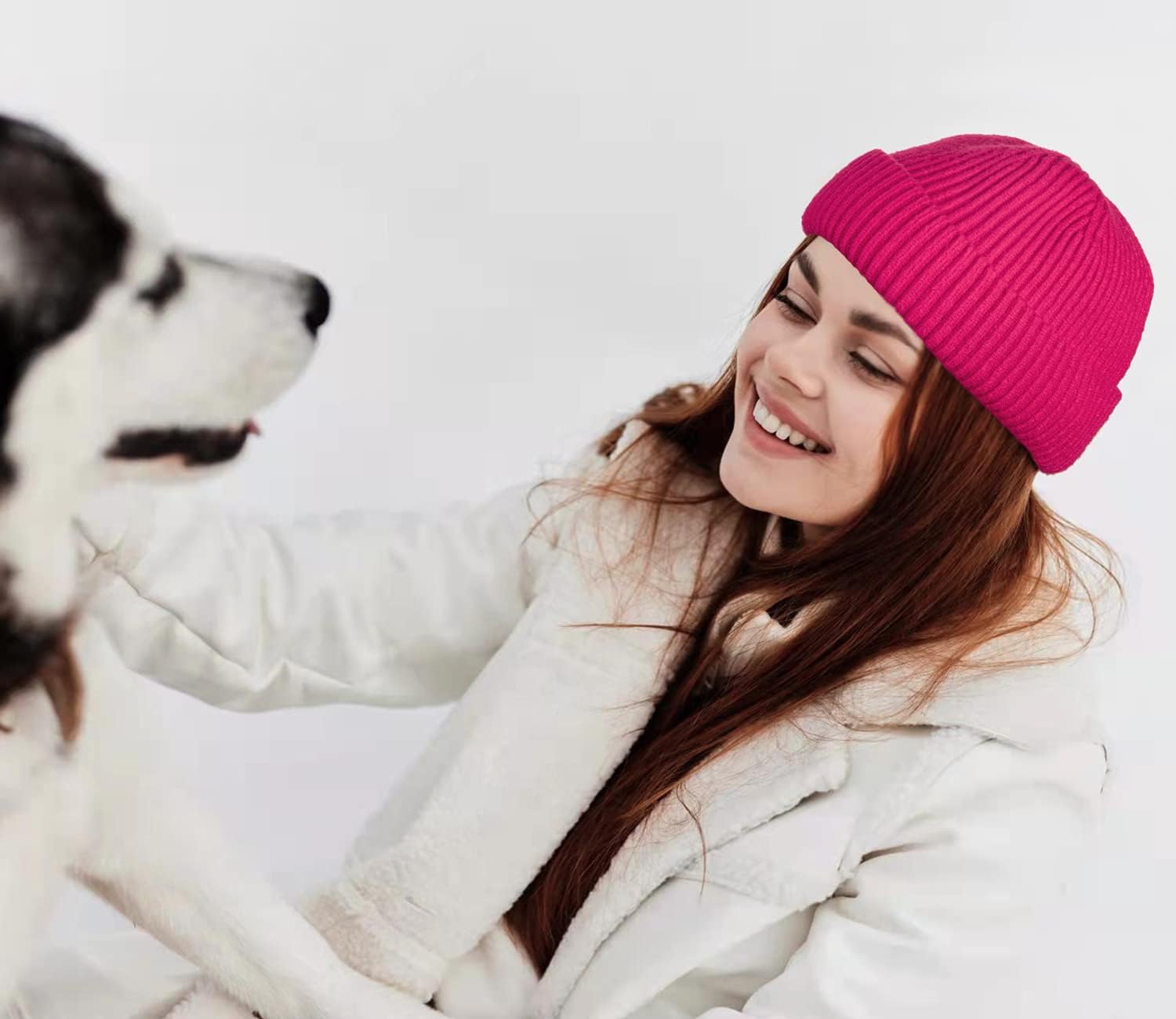 ROYBENS Swag Wool Knit Cuff Short Fisherman Beanie for Men Women, Winter Warm Hats - Image 2