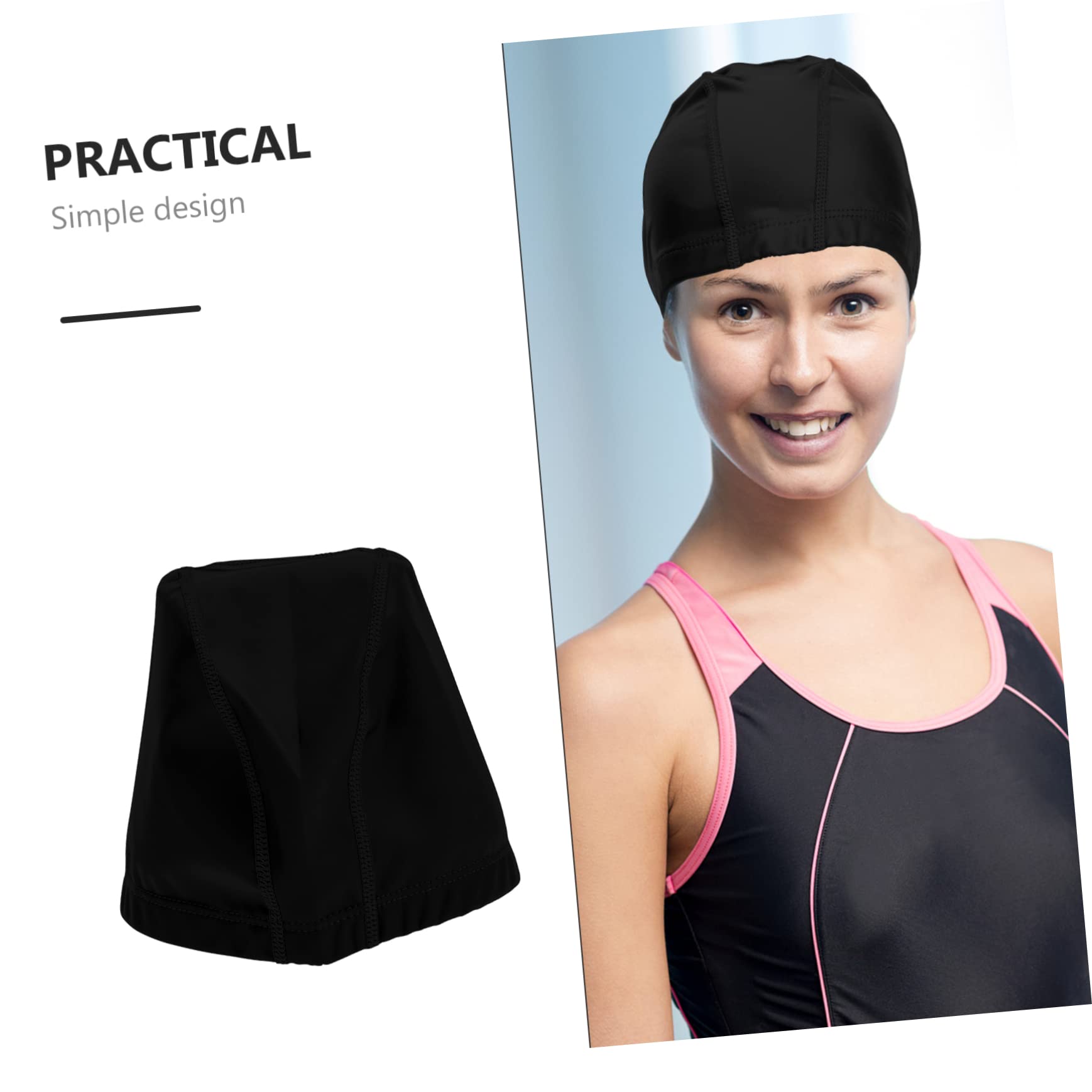 BCOATH Portable Swim Hat for Adults Elastic Swimmer Cap Pu Coating Lightweight and Comfortable Design for Hair Protection During Swimming