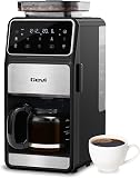 Amazon product image of Gevi 10-Cup Grind & Brew Drip Coffee Maker with Built-In Burr Grinder | 24-Hour Programmable Timer, Touch Screen Control, 4-Hour Warm Plate, Permanent Filter with Original Glass Coffee Carafe