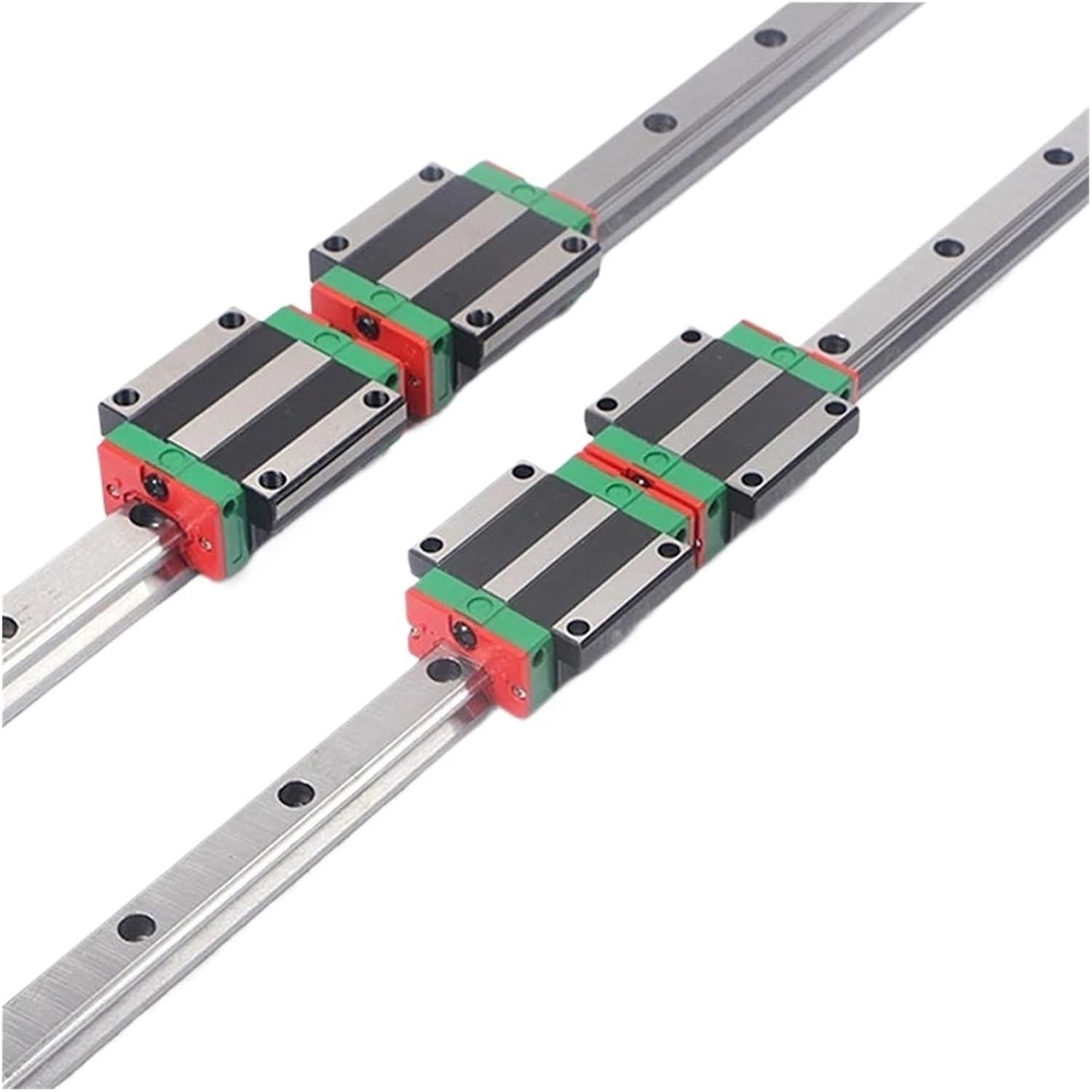 Metal Linear Motion Guide Slider 4pcs HGW25CC Linear Flanged Carriage Slider Block + 2pcs HGR25 850mm Linear Guide Rail
