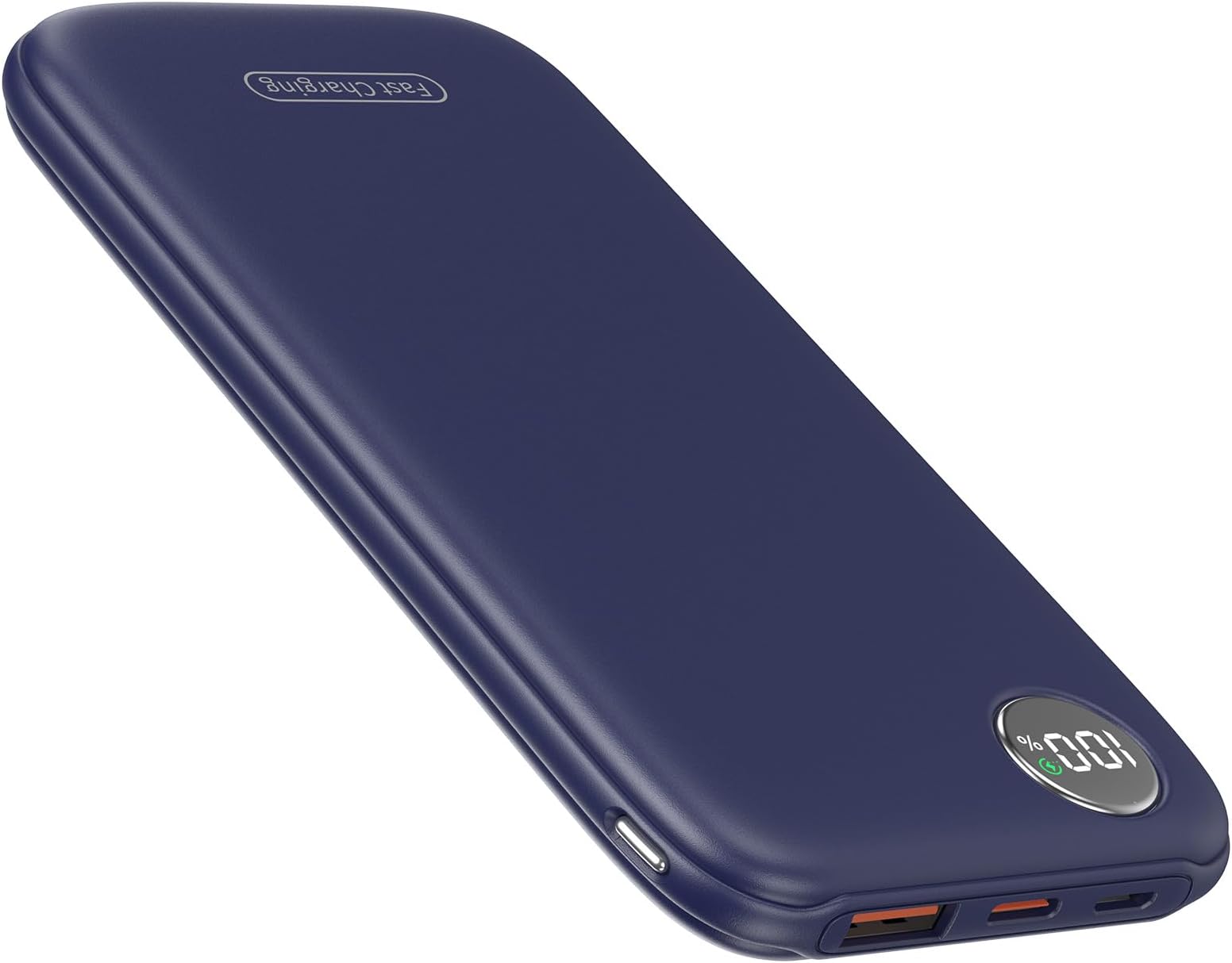 Powerbank Fast Charging Max 12V/4.5A, Ultra Slim Portable Charger USB C 10000mah, Travel Power Bank for iPhone 11 12 13 14 15 16 Samsung Android, DC Lightweight Battery Pack Phone Charger, Blue