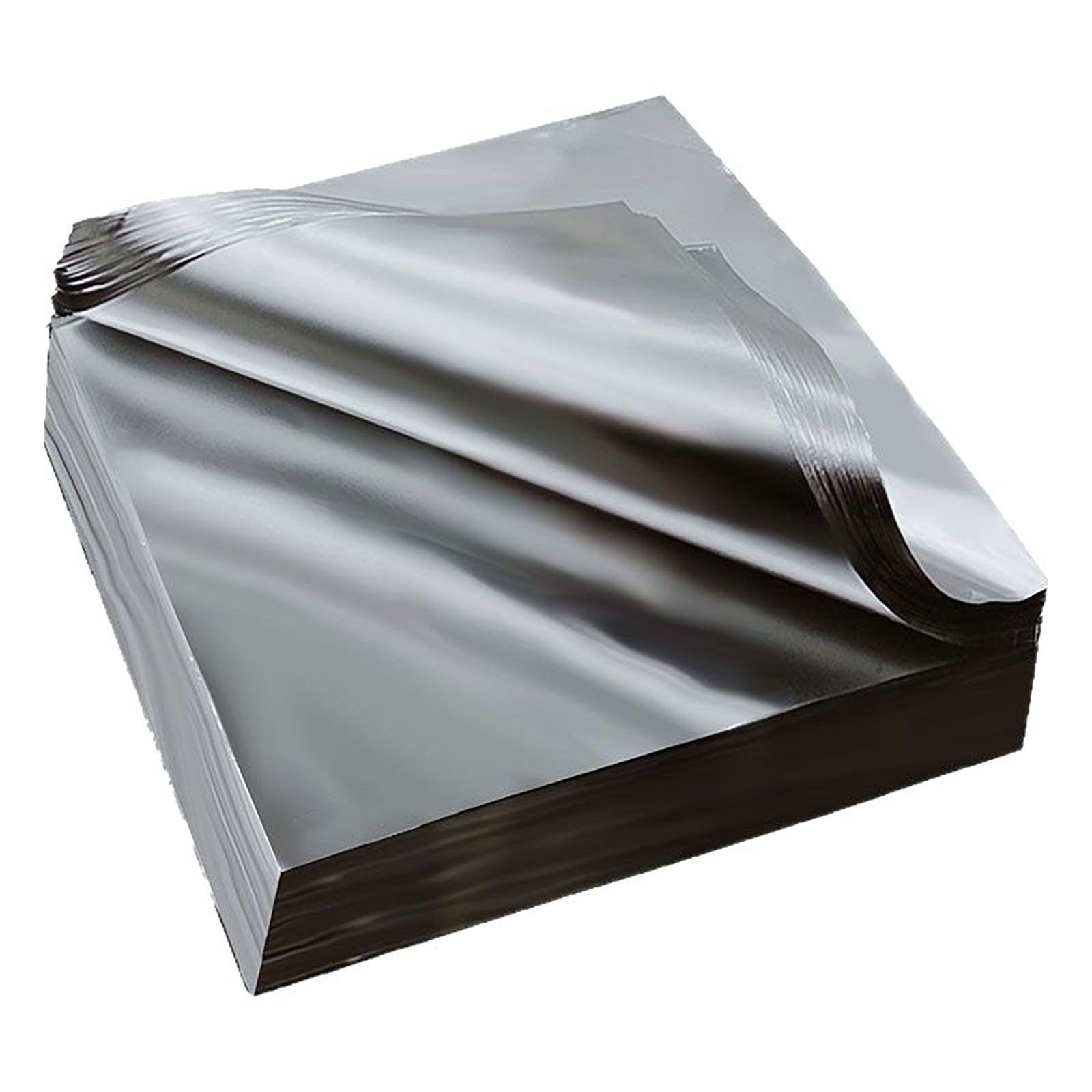 200 Fogli di Alluminio per Alimenti con Isolamento Termico, Caldo e Freddo – Perfetti per Conservazione, Grigliatura, Arrostitura, Cottura al Forno – Uso in Cucina e Ristorazione(Size:33*30cm*15μm)