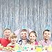 2 Pack 3.2ft x 8.2ft Silver Metallic Tinsel Foil Fringe Curtains, Door Streamer Photo Booth Backdrop for Birthday Graduation Engagement Bridal Shower Bachelorette Baby Shower Party Decorations