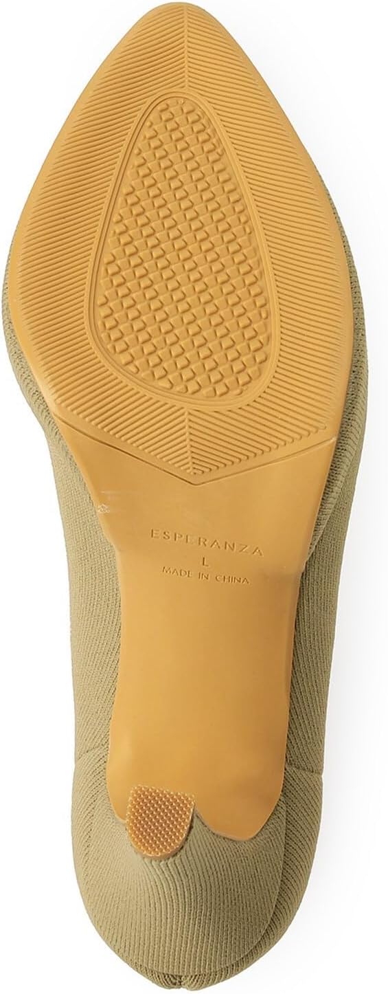 ESPERANZAアーモンドトゥヒールストレッチニットショートブーツ 24SS アーモンドトゥヒールストレッチニットショートブーツ 24SS