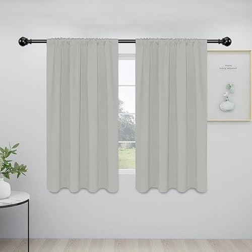 Miniatura 96 de Easy-Going Cortinas opacas con bolsillo para barra para dormitorio, cortinas de ventana para oscurecer la habitación para sala de estar, cortinas de