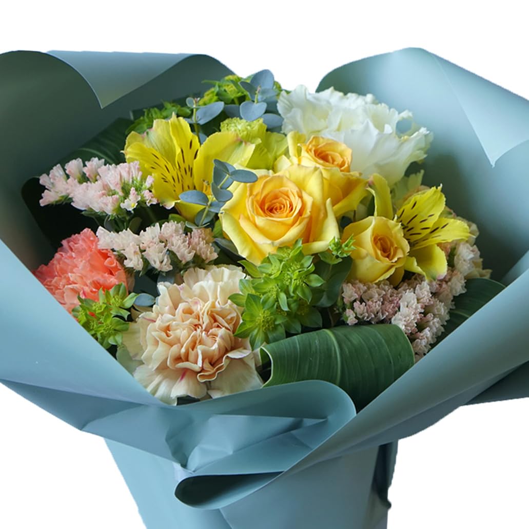 黄色いバラのフラワーアレンジメント[21002003919]の写真・イラスト