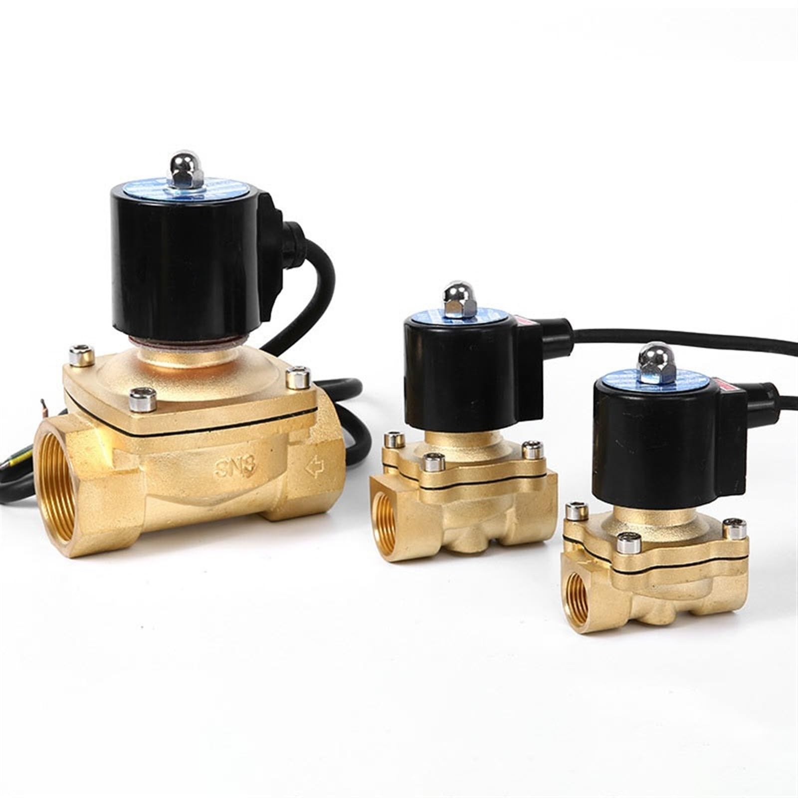 Électrovanne électrique 12V normalement fermée DN10 pour vanne pneumatique eau air