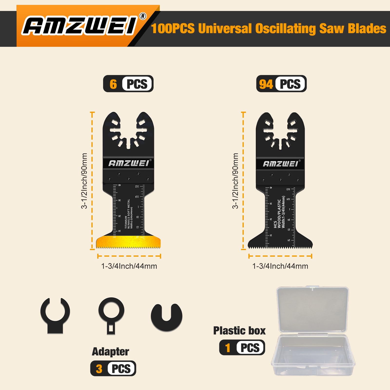 100PCS Multi Tool Blades & Accessories Set - Image 2