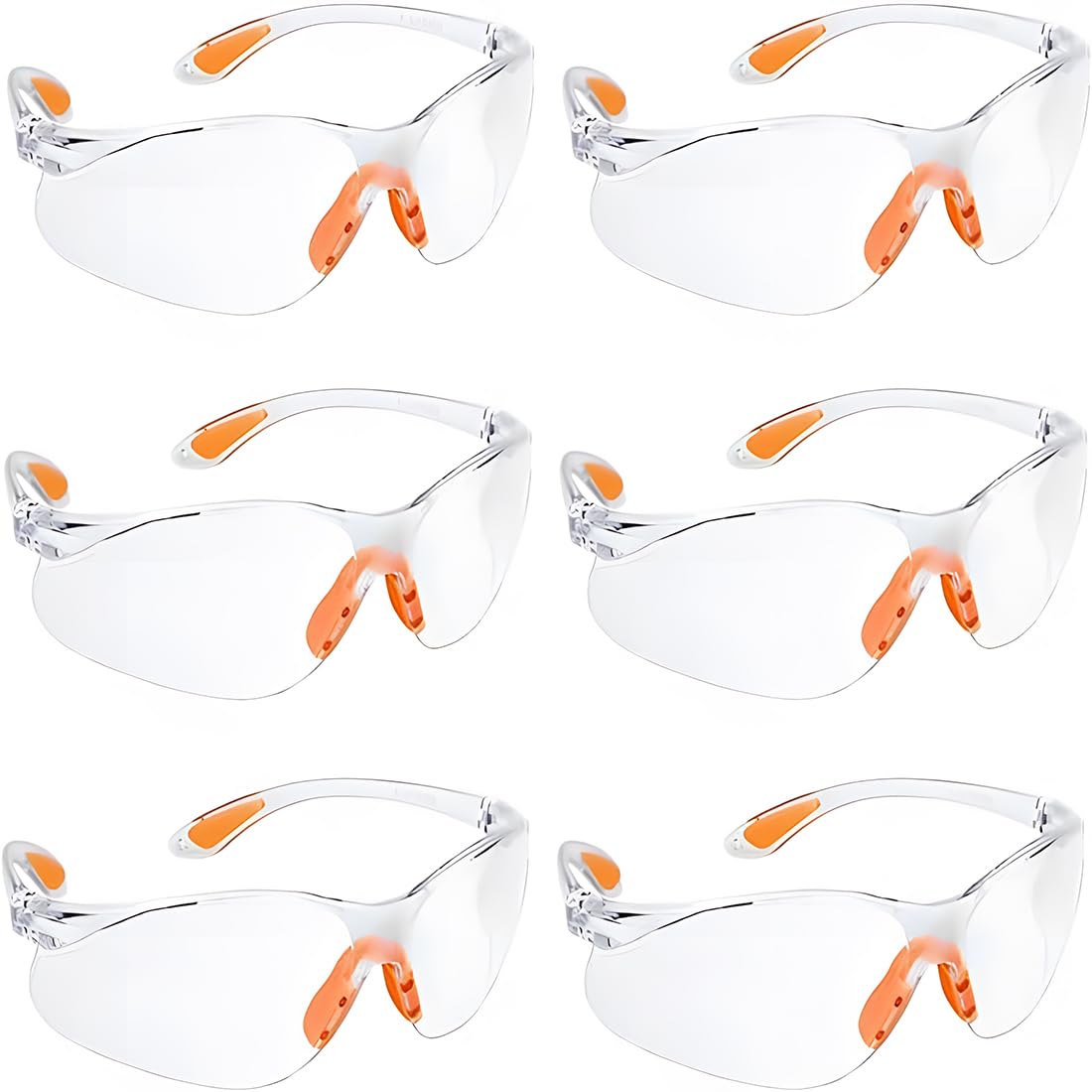 GXGM Paquete de 6 gafas de seguridad, gafas de protección UV antivaho, gafas de seguridad, gafas de laboratorio, lentes antiarañazos, lentes antiarañazos para mujeres/hombres/niños