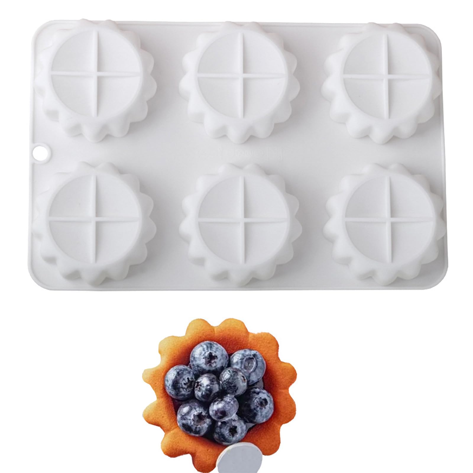 Zxfdsfdbnm Nonstick Silicone Eggs Tarts Pan Flexible Easy Releases Cake Mold for Homemades Dessert Cupcake Baking Supplies Baking Mold
