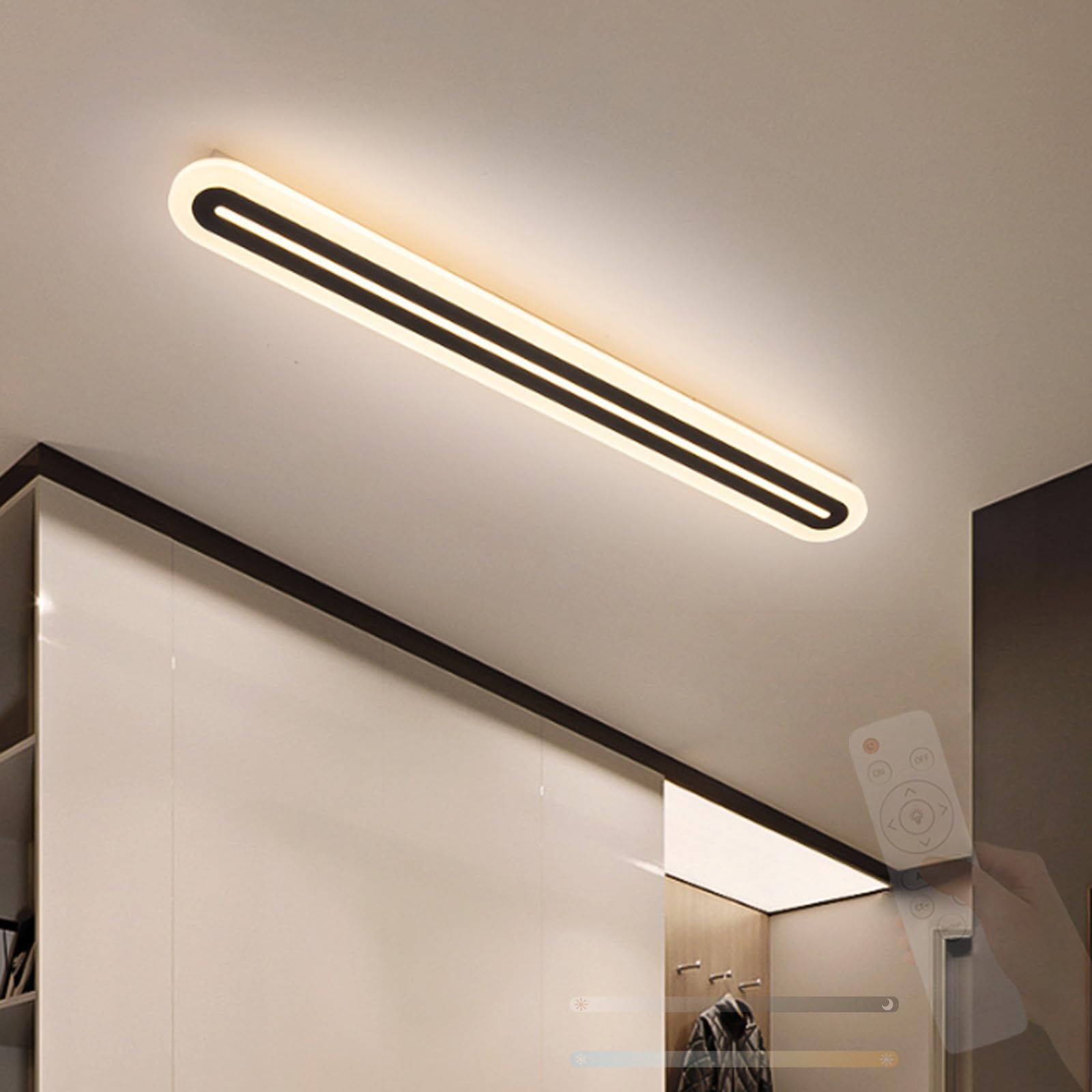 Lámpara de techo LED rectangular ideal para iluminar el dormitorio con estilo y comodidad 8