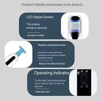 2-in-1 High Frequency Facial Machine, Professional Blue Light Acne Treatment Device for Blemish Removal & Skin Regeneration, Facial Massager for Dark Spot Eraser, Fine Lines, Home Spa