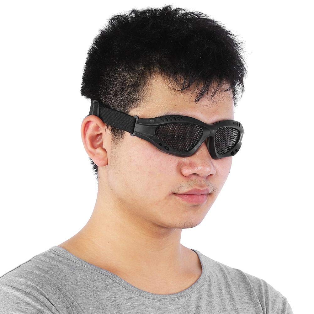 Lunettes de Protection en Maille, Lunettes de Jeu CS de Protection des Yeux Airsoft en Maille métallique avec Sangle réglable
