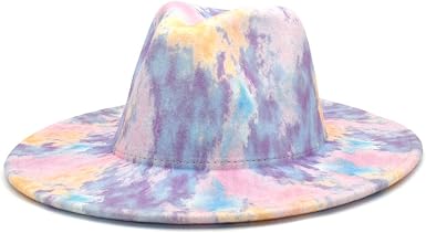 Fayear Tie Dye Fedora Hats for Women 