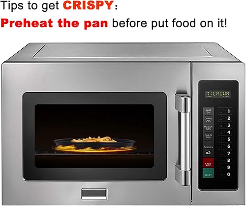 Miniatura 4 de MACONEE Bandeja universal para microondas de 10 pulgadas, bandeja para dorar, plato crujiente, para recalentar pizza congelada, pepitas de pollo,