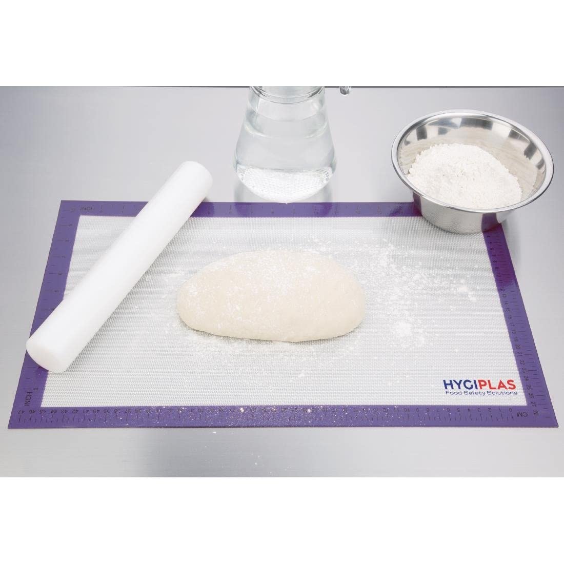 Hygiplas Allergene Silikon-Backmatte, antihaftbeschichtet, 520 x 315 mm, langlebig, leicht zu reinigen, ofenfest, hitzebeständig, wiederverwendbar, für Brot, Gebäck, Backen, Ofen, Backblech