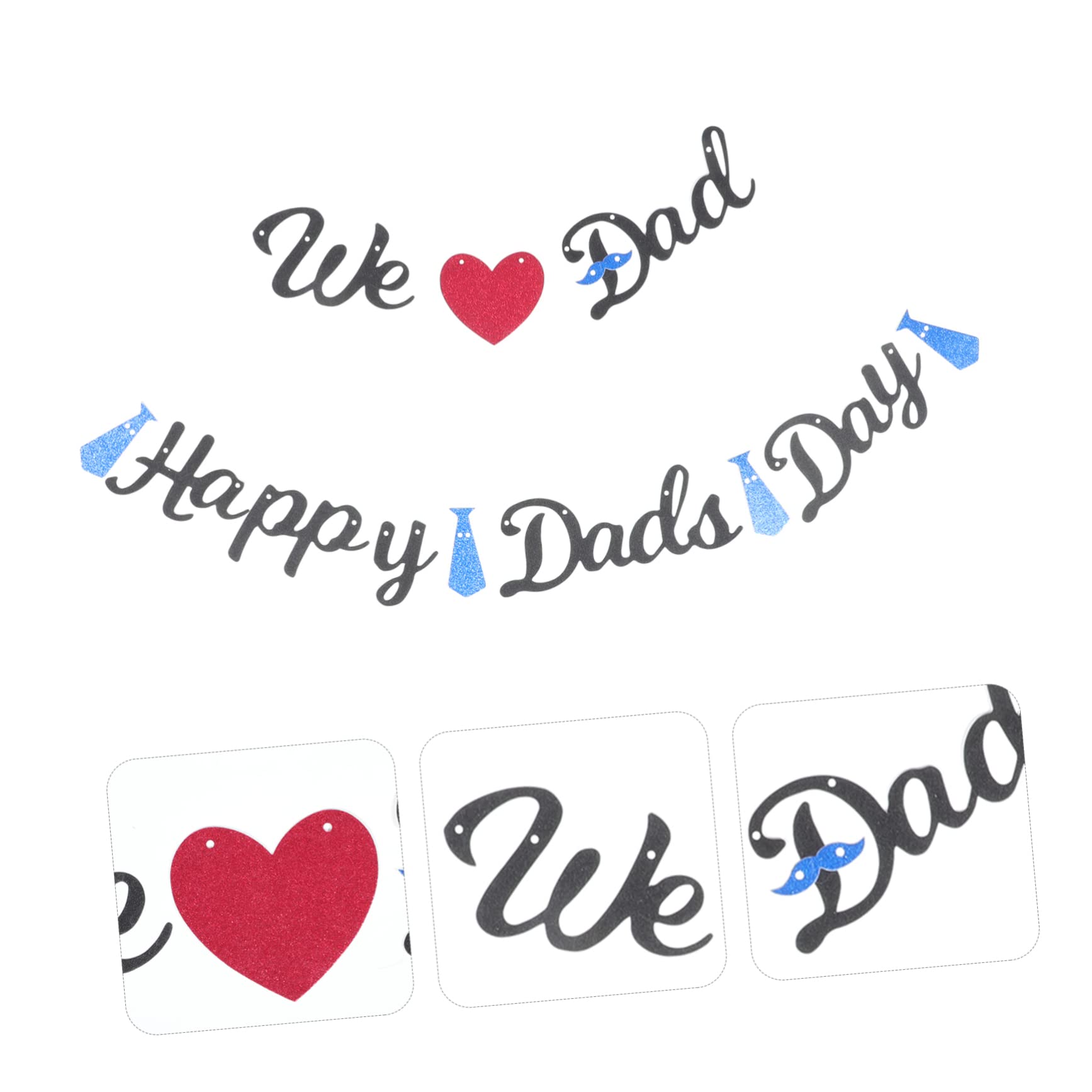 Alipis 4juegos Banderín Decorativo Para Día Del Padre Guirnalda We Dad Para Fiestas y Cumpleaños Decoración Versátil Para Interiores y Exteriores
