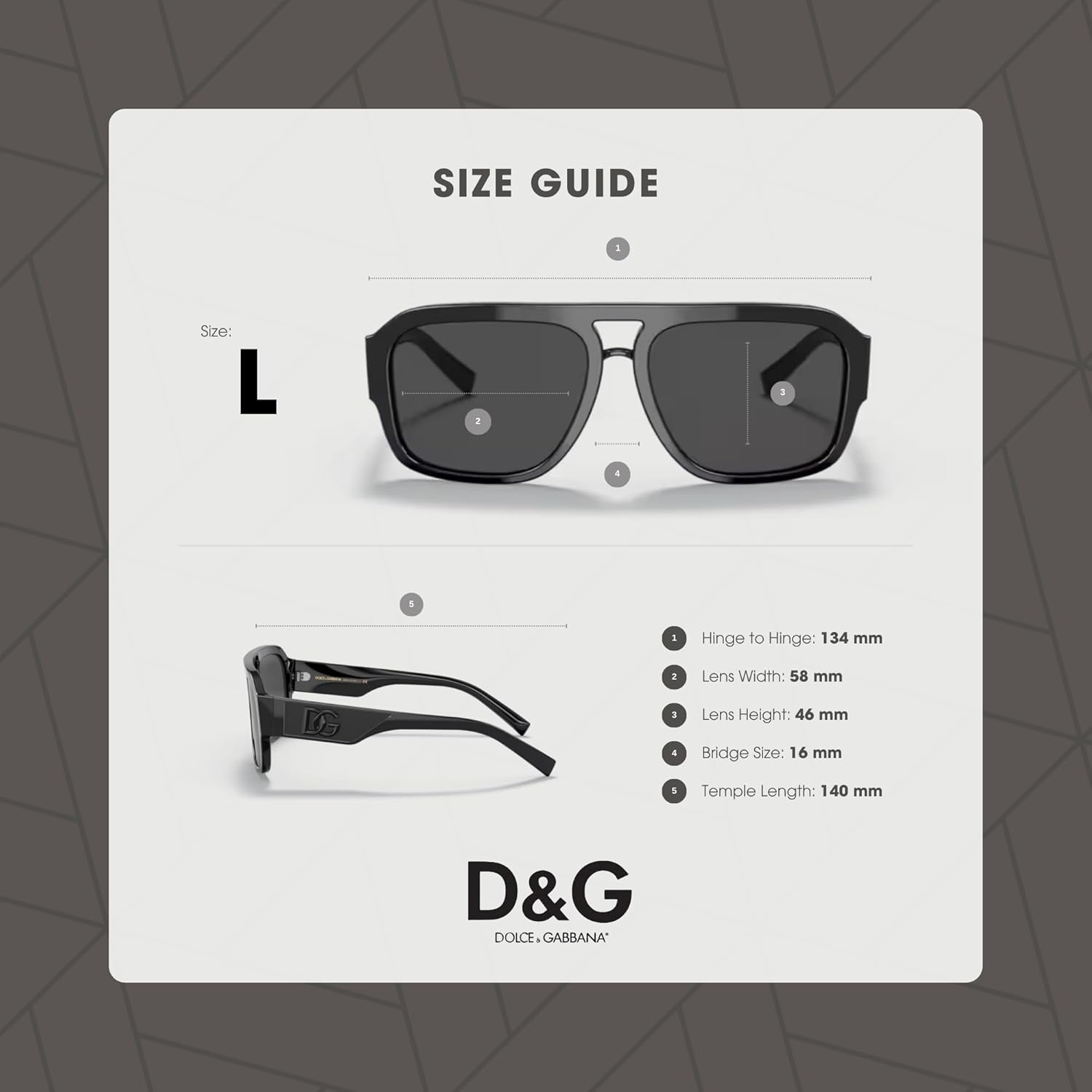 Dolce and Gabbana DG4403 501/87 58MM Black/Dark Grey Aviator Square Sunglasses for Men +BUNDLE with ACCESSORY EYEWEAR KIT - Image 4
