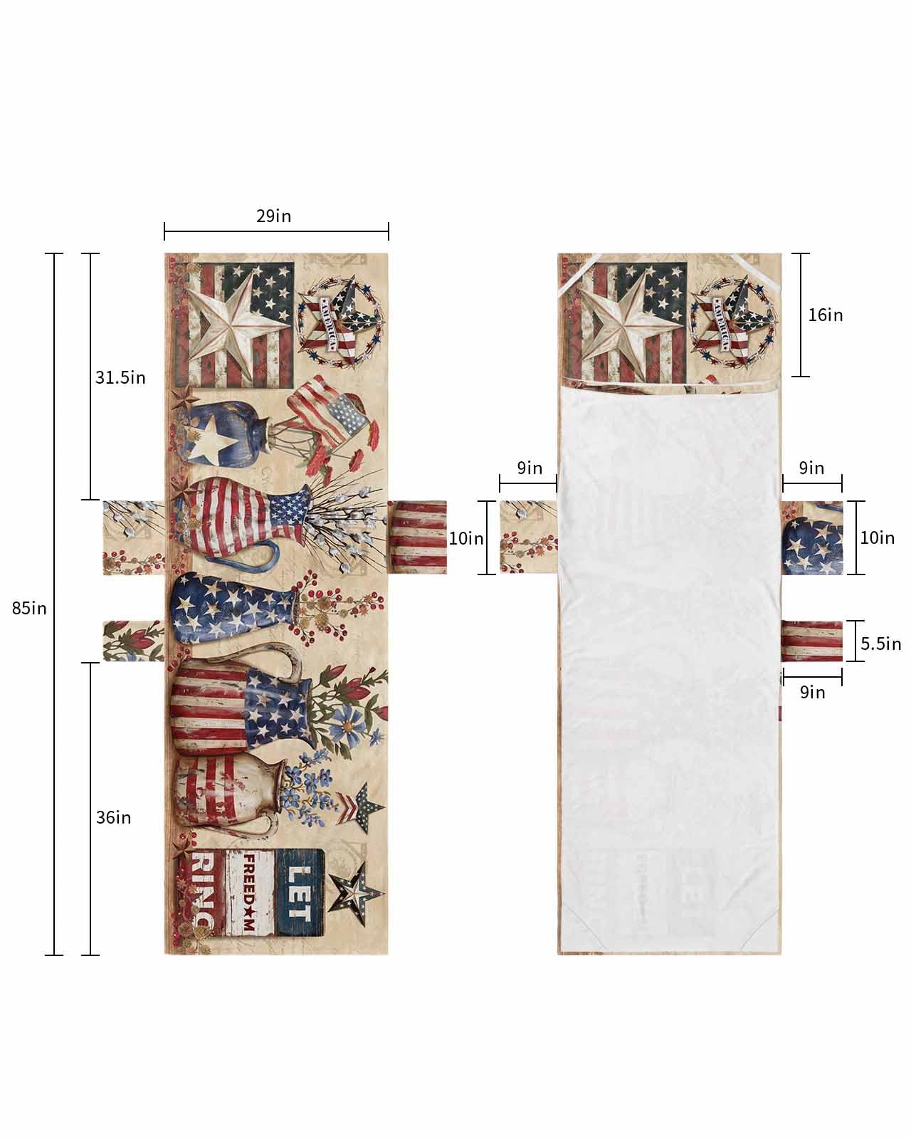 Farmhouse 4th of July Beach Lounge Chair Towel Cover, Soft Chaise Lounge Towel with Side Pockets Patio Pool Chairs Cover for Beach/Pool Sunbathing 29x85 American Country Star Botanical