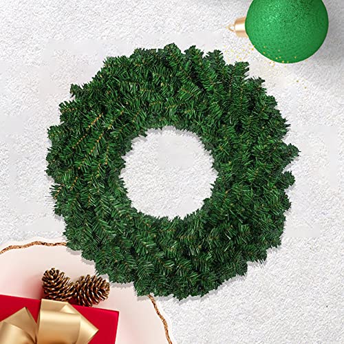 Christmas Wreaths For Front Door Outside, Wreaths For Christmas Decorations,16" Canadian Artificial Pine Christmas Wreath For Christmas Day Party,Unlit Front Door Wreaths For All Seasons (2, 16") #TOP4
