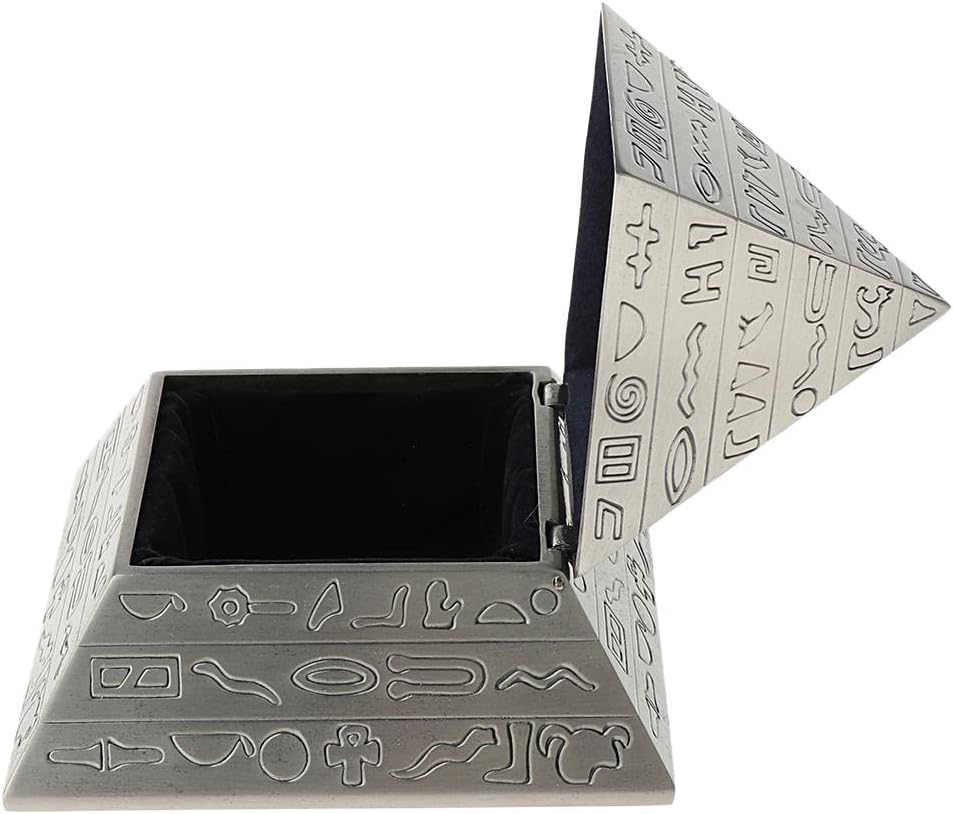 Aswadh Zinc Alloy Metal Crafts Home Decor Egyptian Pyramids Jewelry Box Trinkets Storage Box