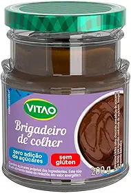 VITAO Brigadeiro de Colher Zero Açúcar 200g – Sem Glúten, Textura Cremosa