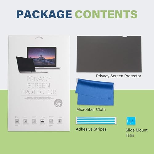 Miniatura 6 de SenseAGE Filtro de pantalla ancha de privacidad para laptop de 12.5 pulgadas 169 para privacidad de 60 grados, antirreflejo, reducción de luz UV y