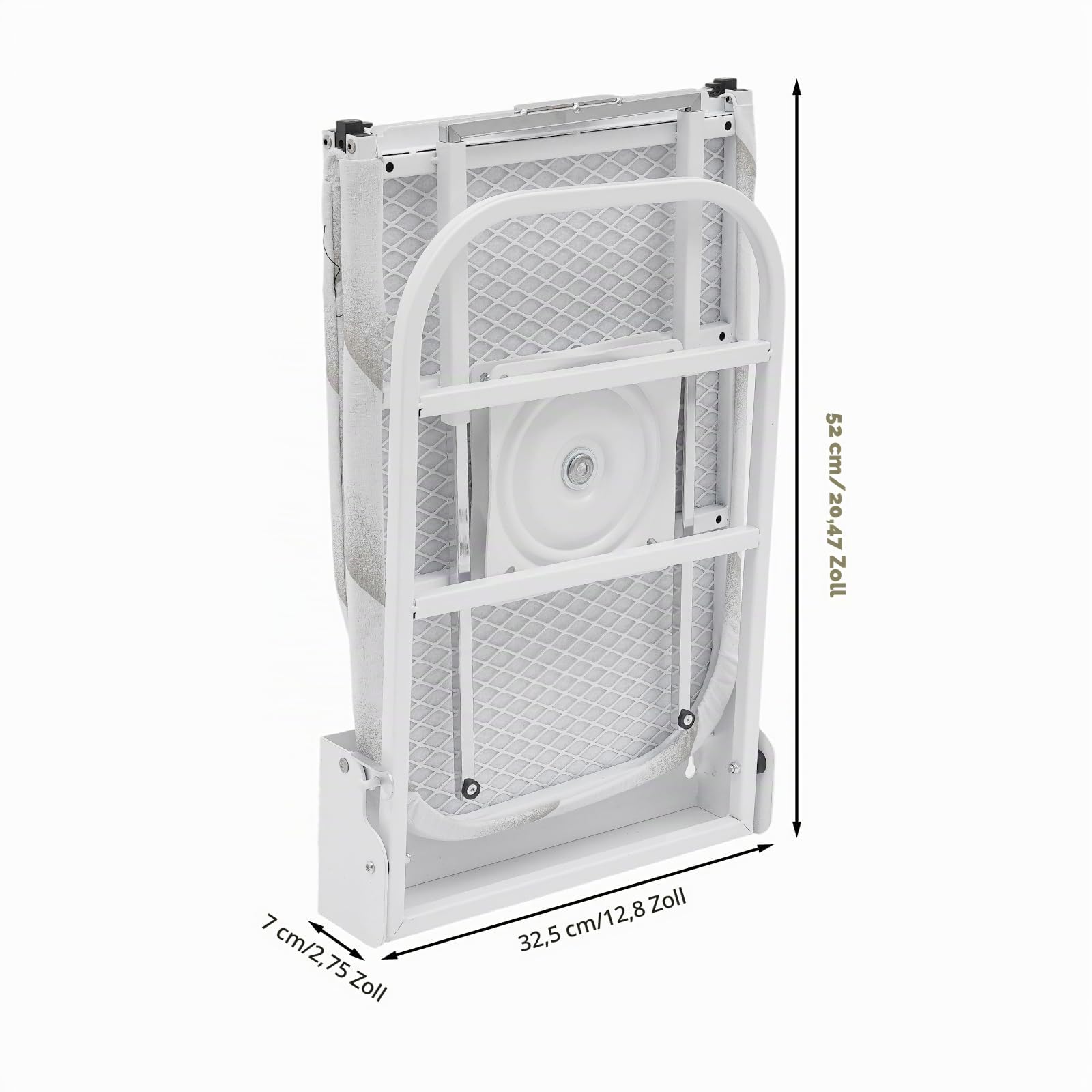 Klappbares Bügelbrett Klein Wandmontage Bügelbrett Schrank, 180° Drehbar Ironing Board Kohlenstoffstahl Platzsparende Bügeltisch Für Dampfbügelstation, 93 * 31,5 * 14 cm