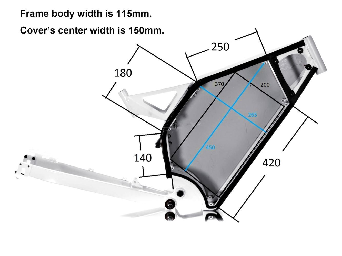 NBPOWER from USA Warehouse Stealth Bomber Electric Bike Frame Enduro Ebike Frame for 3000W 5000W8000W Electric Bicycle DIY KitEbike Conversion kit product thumbnail 5