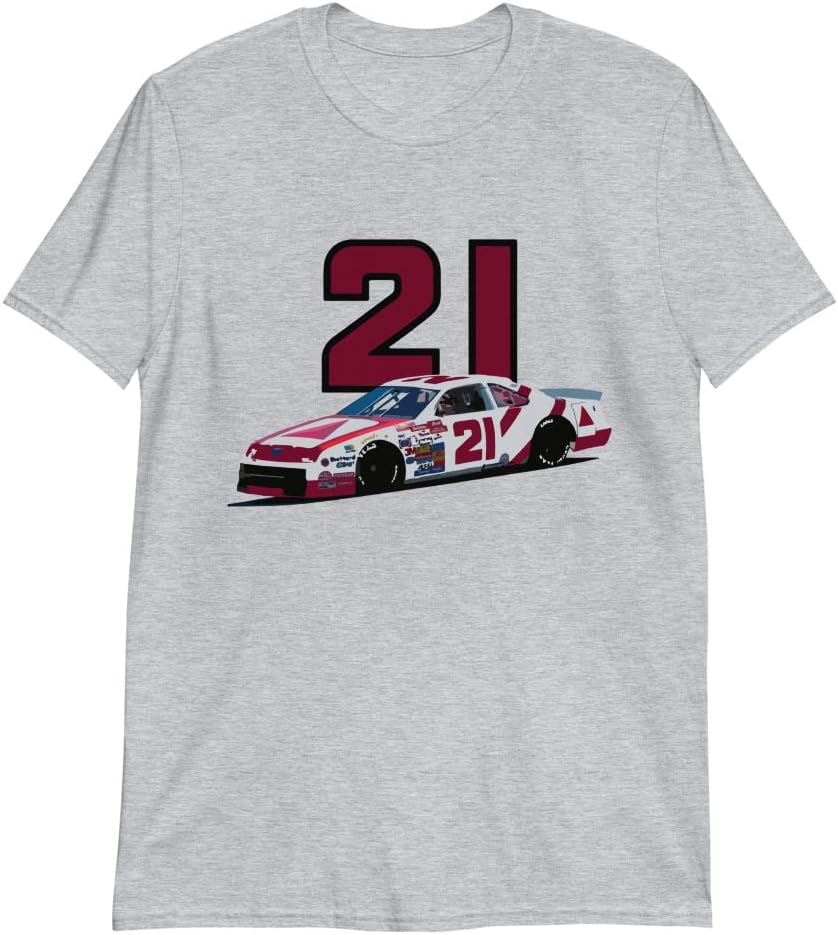 Neil Bonnett 1990 Thunderbird Winston Cup Racecar Graphic T-Shirt | Car Enthusiast Gift Sport Grey