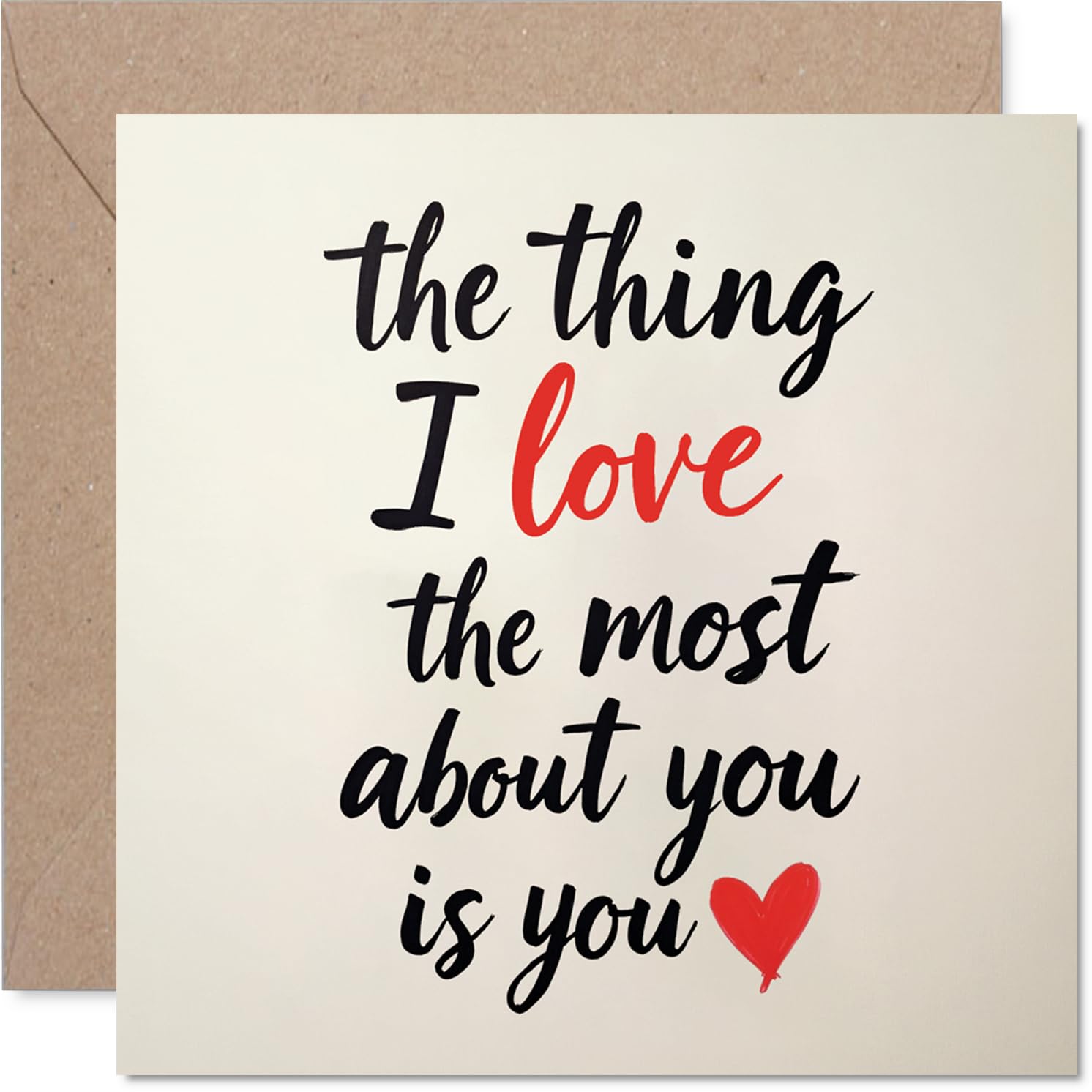 Loving Anniversary Card - The Thing I Love The Most - Adorable Happy Anniversary Card for Women Men, 145mm Cute Anniversaries Greeting Cards