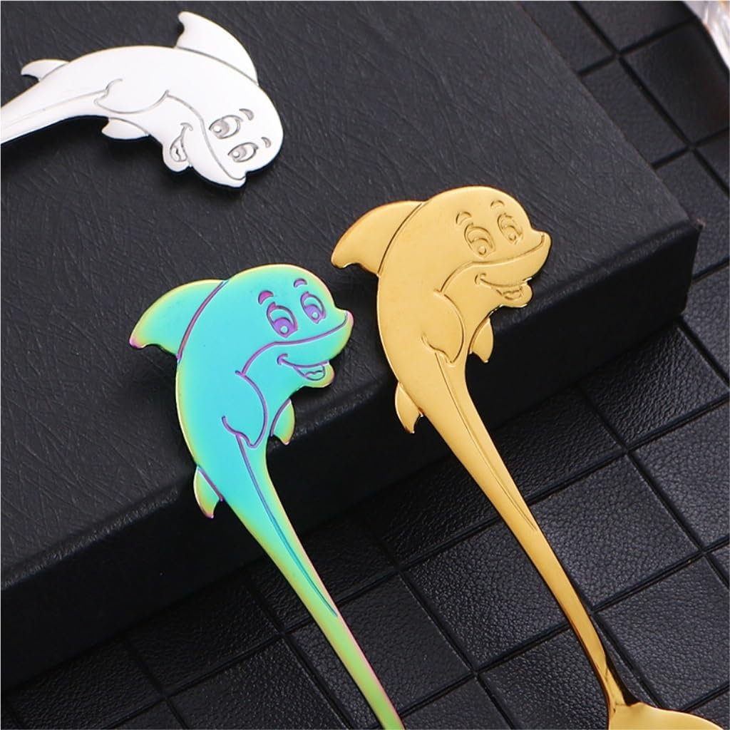 Spoons, Spoons 5-piece Set Of Stainless Steel Short Handle Coffee Spoon Mixing Spoon Cute Hanging Cup Spoon Dessert Ice Cream Spoon