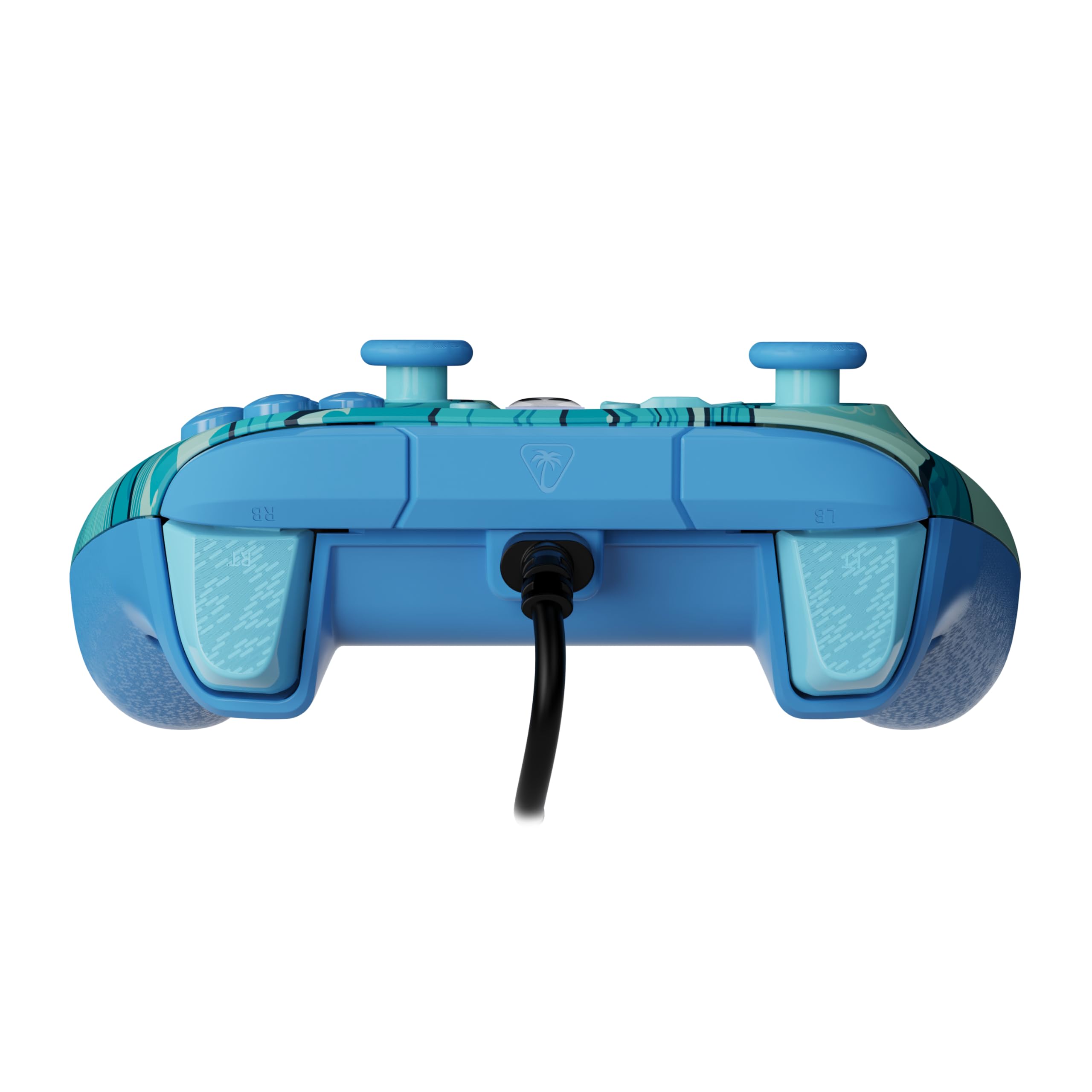 Turtle Beach Rematch Advanced Brillo Blue Kitsune Mando de juego con cable. Con licencia para Xbox con botones reemplazables, gatillos ultracortos y controles de Audio