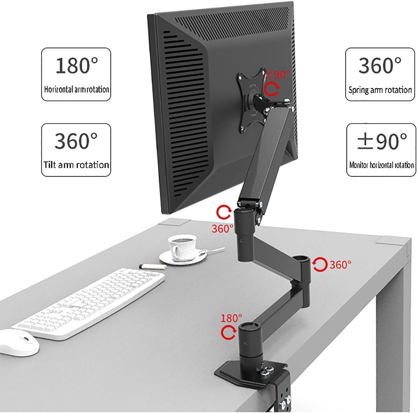 TV-Wandhalterung aus Stahl | Schwarze 17-24-Zoll-Wandhalterung: for LCD-Computerbildschirme