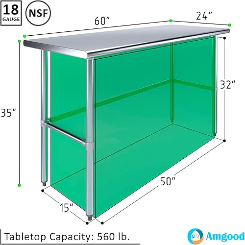 Miniatura 3 de MESA DE TRABAJO CON BARRA REMOVIBLE APROBADA POR LA NFS, Acero inoxidable