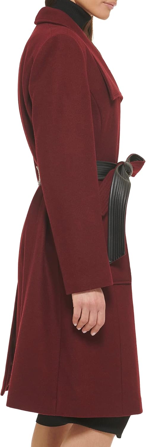 Cole Haan Women's Belted Coat Wool With Cuff Details - Image 2