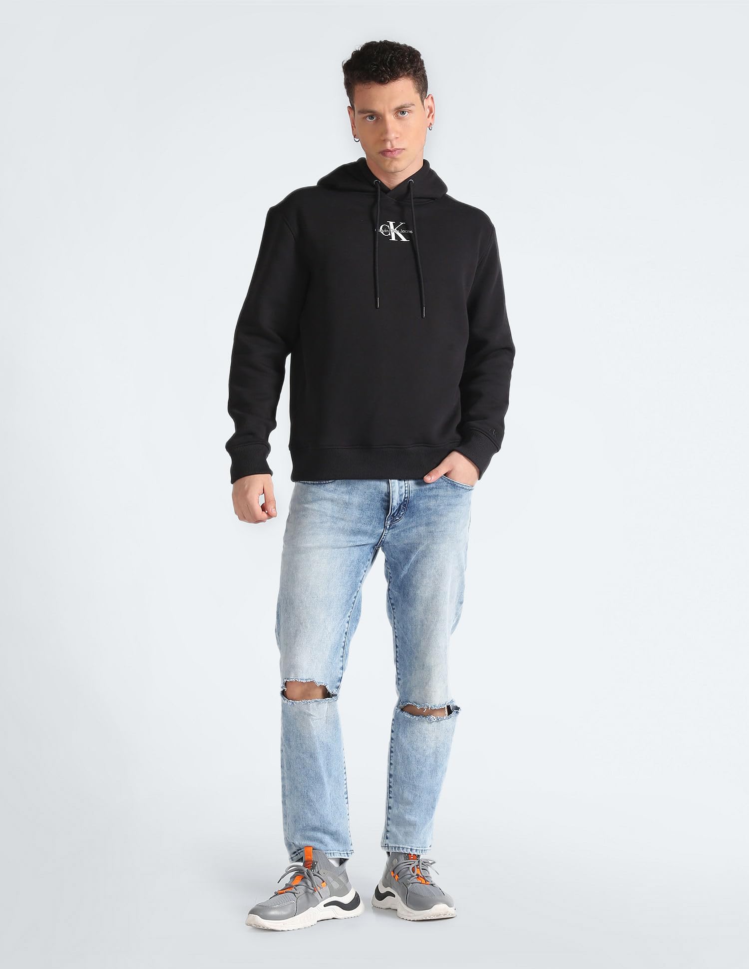 Calvin Klein Felpa Uomo Monologo con Cappuccio