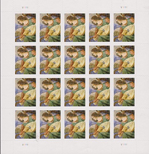 USPS Angel with Lute Sheet of Twenty 44 Cent Stamps Scott 4477