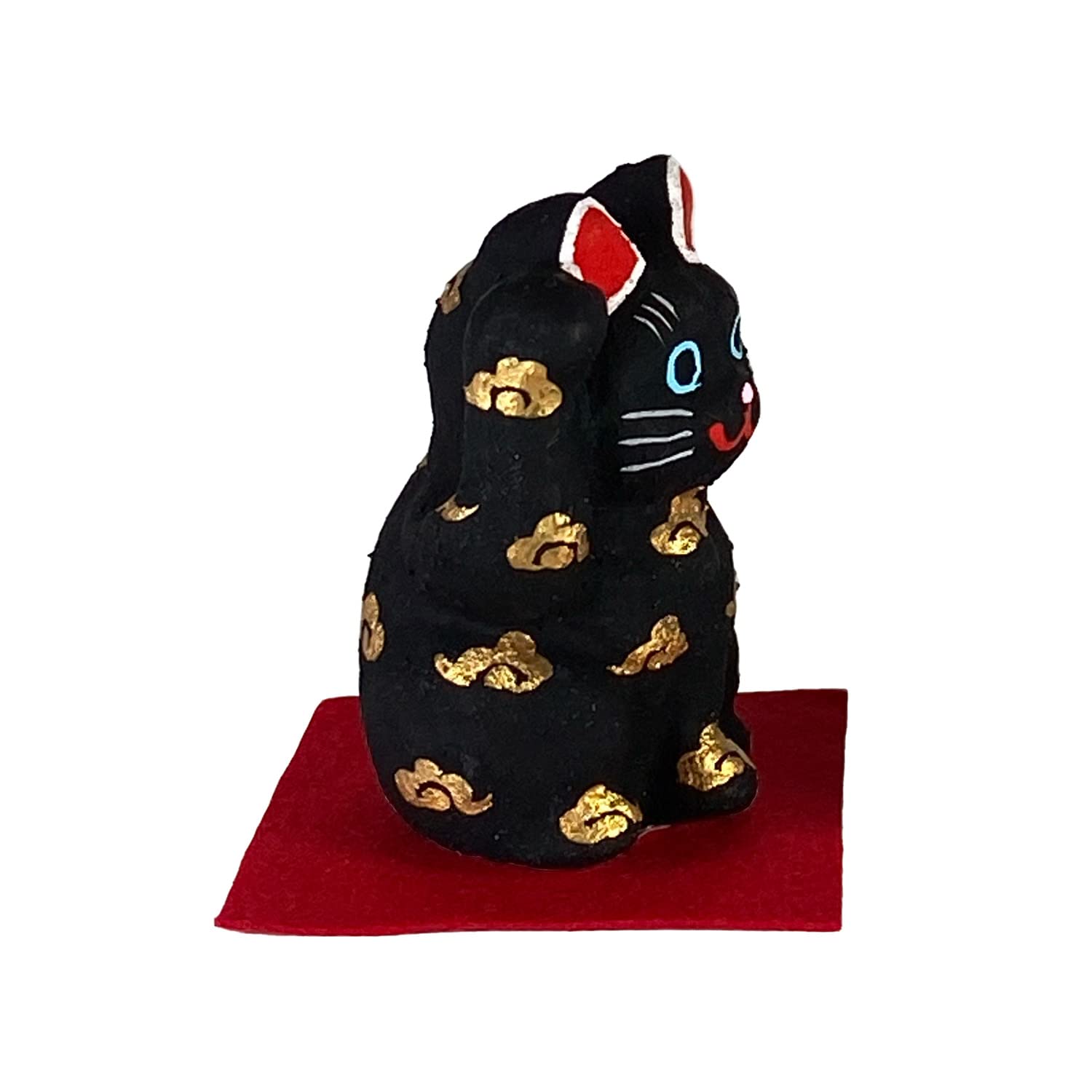 Amazon | 玩古庵 春日部張子 芸術品 開運 縁起 置物 8号招き猫 高さ9cm