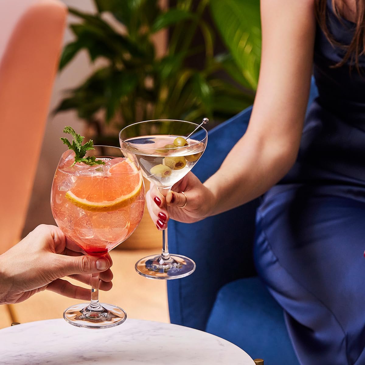 Krosno Verres à Martini Lot de 6, 340 ml, Collection Harmony | Verres à cocktail, boire, manhattan, cosmopolitan, hugo, Cristal sans plomb, Compatibles lave-vaisselle, Idée cadeau