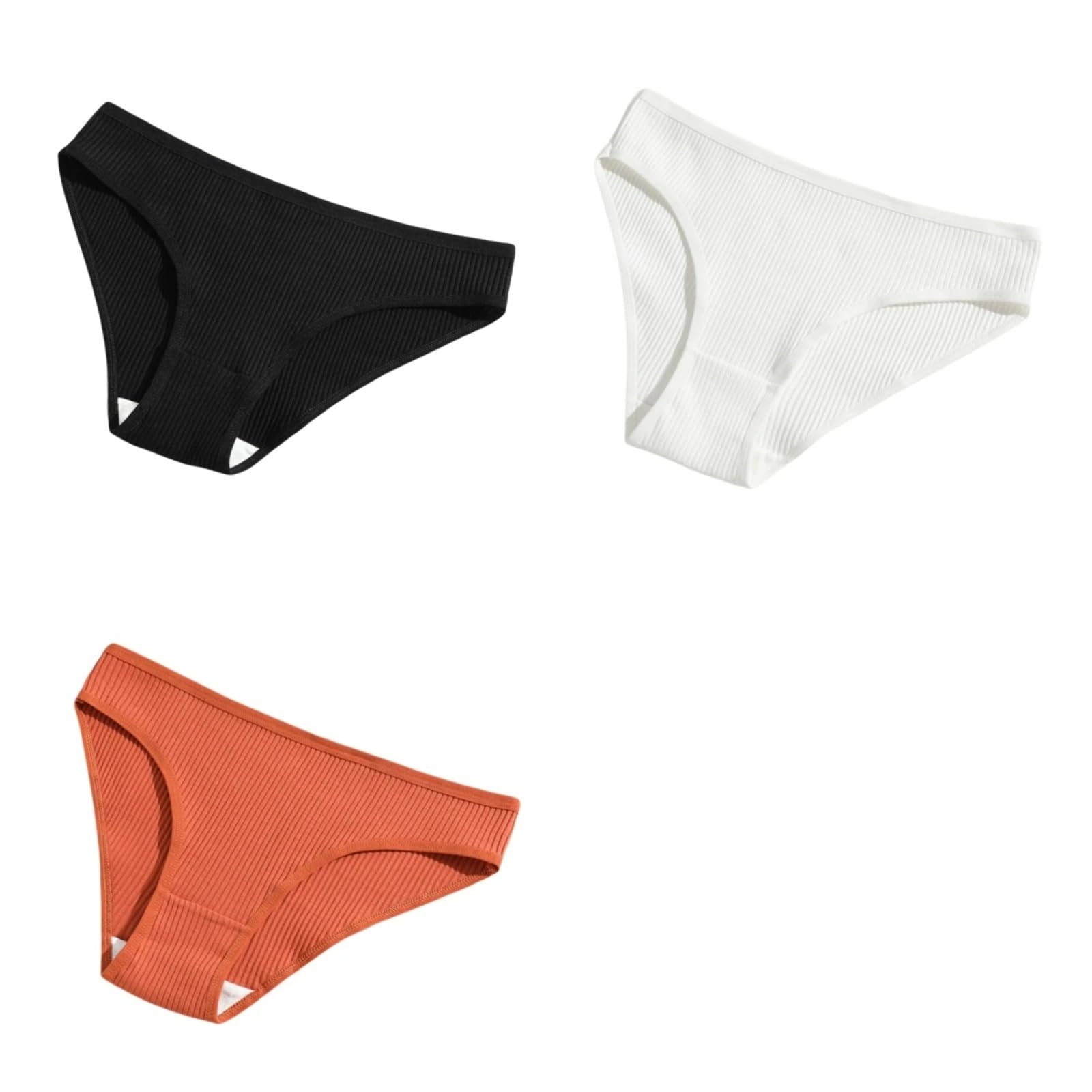 Mutande Bikini Slip 3 Pezzi/Set Mutandine Senza Cuciture in Cotone a Vita Bassa Biancheria Intima Traspirante Slip Tinta Unita Mutandine Sportive Mutandine Lingerie Femminile(Set 18 1pc,M)