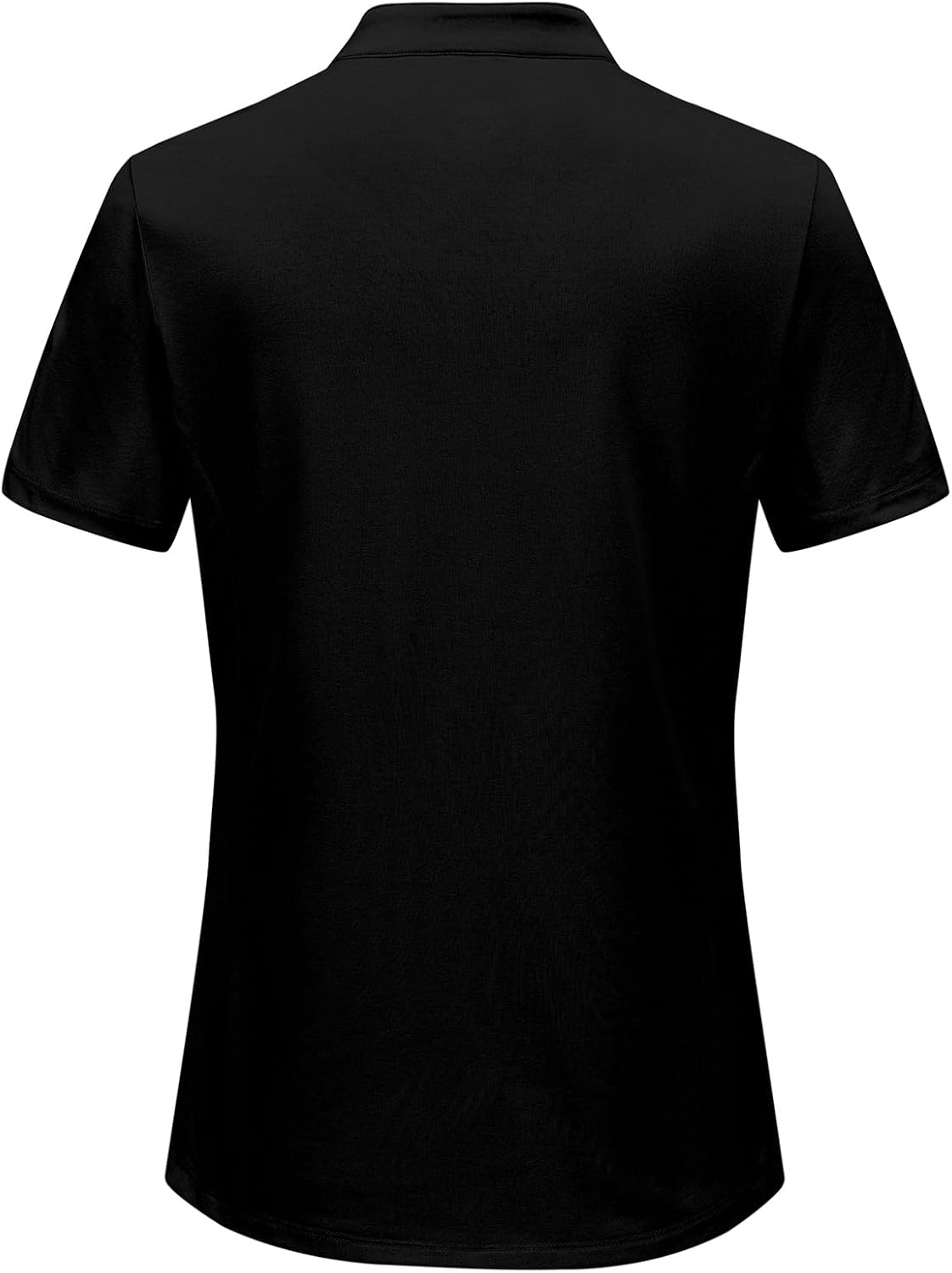 BGOWATU Women's Golf Polo Shirts Short Sleeve Collarless Y-Neck Tennis Tops Quick Dry UPF 50+ Workout Shirt Lightweight - Image 4