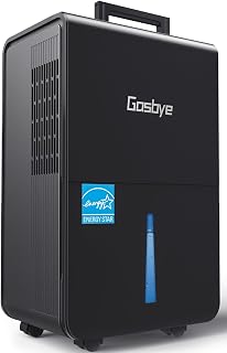 Gasbye DryPrime-50 Energy Star 2026 Dehumidifier for 4500 Sq Ft Basements & Large Rooms - 115 Pints/Day, 45dB Quiet, 1.7 Gal Tank, Auto Restart, Black