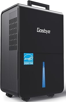 4500 Sq.Ft. 2025 Energy Star Dehumidifier for Basement & Large Rooms with Drain Hose, Max 115 Pints/Day | 45dB Quiet Compressor | 1.7 Gal Water Tank | Auto Shut-Off & Restart, Black