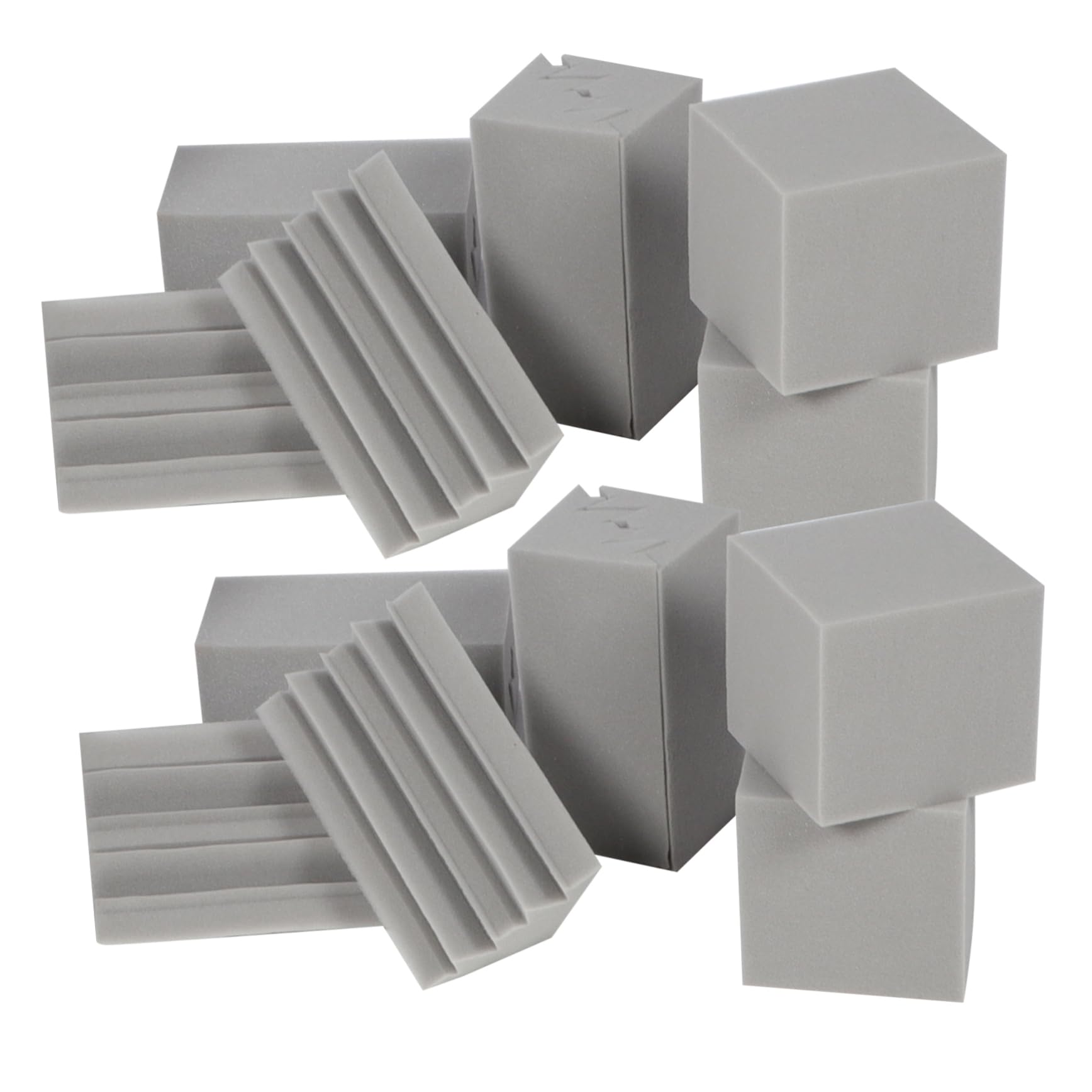Pannelli Fonoassorbenti Aspetto Bello 16 Pezzi Trappole per Bassi in Spugna Alta Densità a Forma di Piramide e Cubo e Ignifugo per Home Theaters e Room