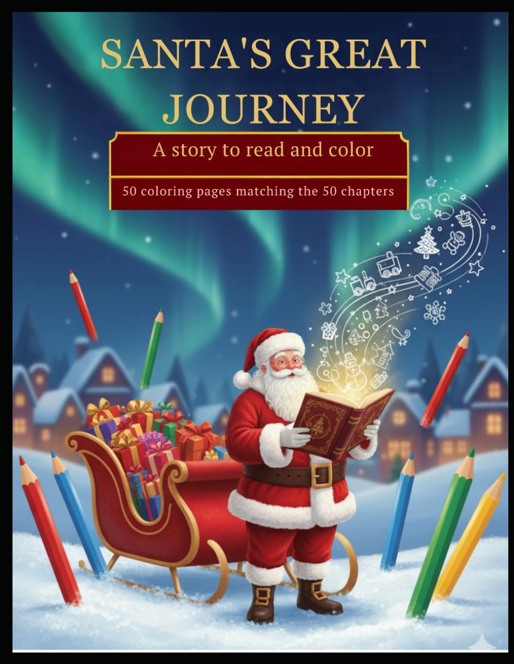 Santa's great journey: A story to read and color